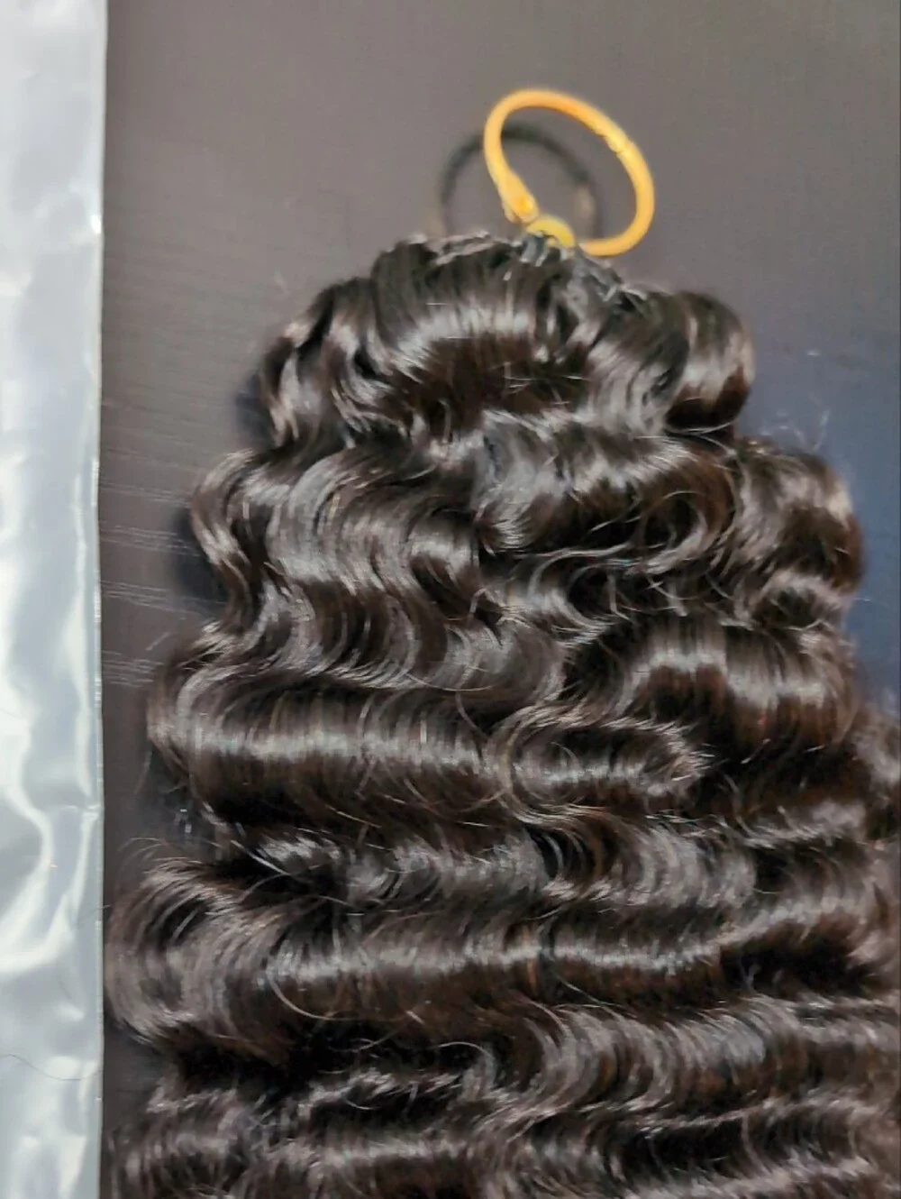 20 In 66 G Human Crochet Hair Burmese Curly With Spiral Ends Natural Black